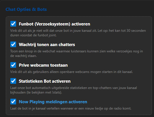 Screenshot van update